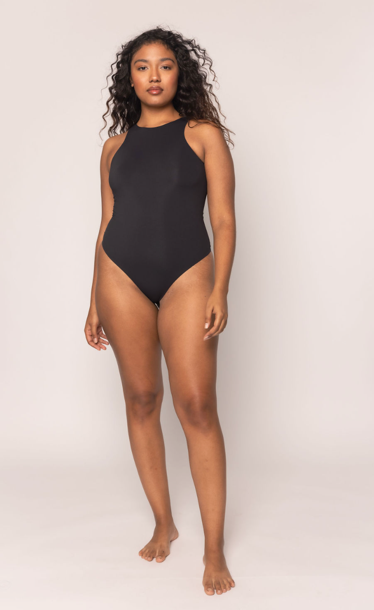 Sleeveless High Neck Bodysuit